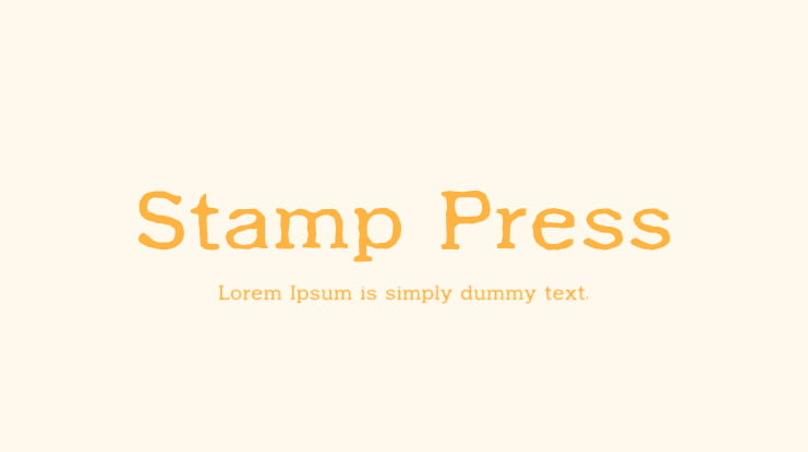 Stamp Press Font