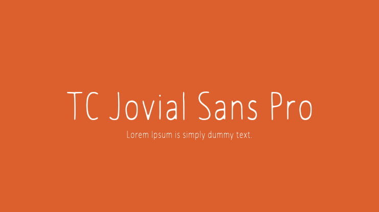 TC Jovial Sans Pro Font