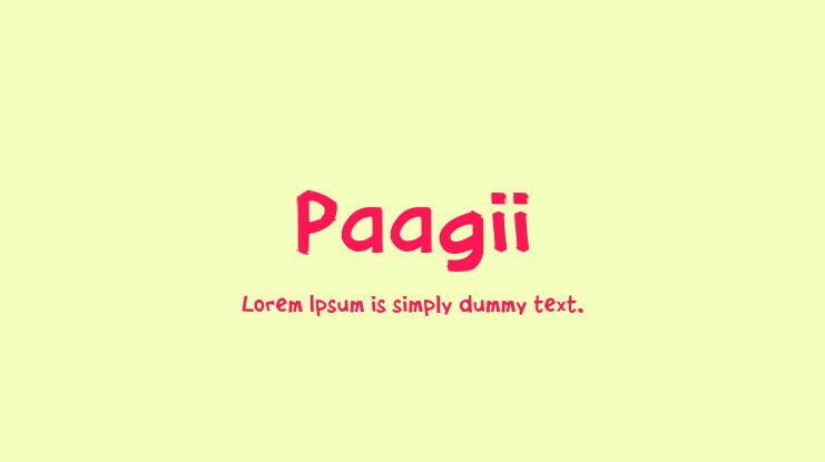 Paagii Font