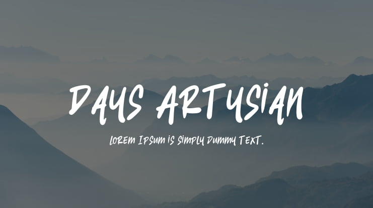 Days Artysian Font