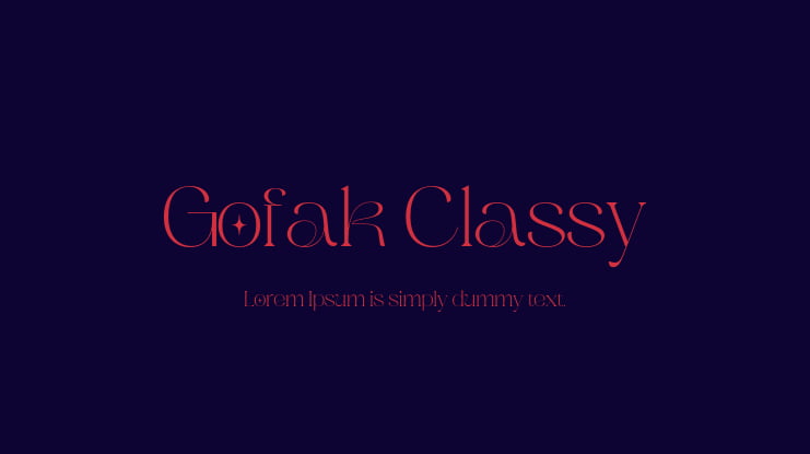 Gofak Classy Font