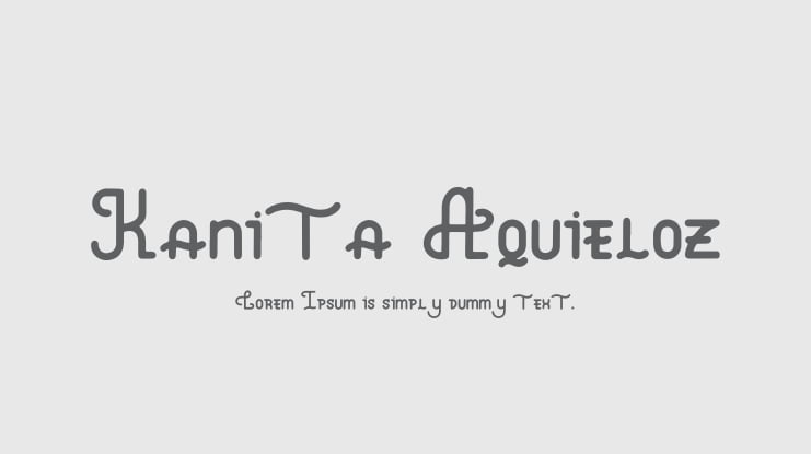 Kanita Aquieloz Font