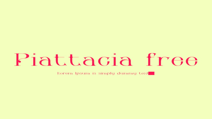 Piattacia free Font