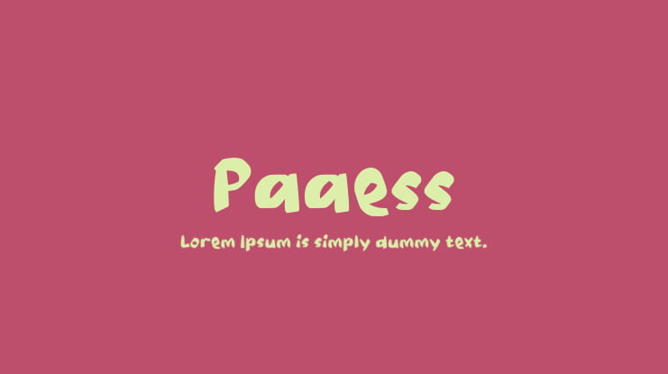 Paaess Font