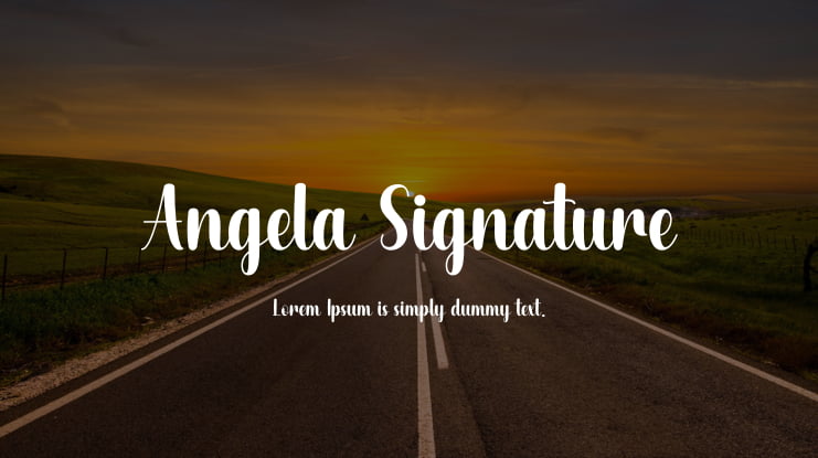 Angela Signature Font