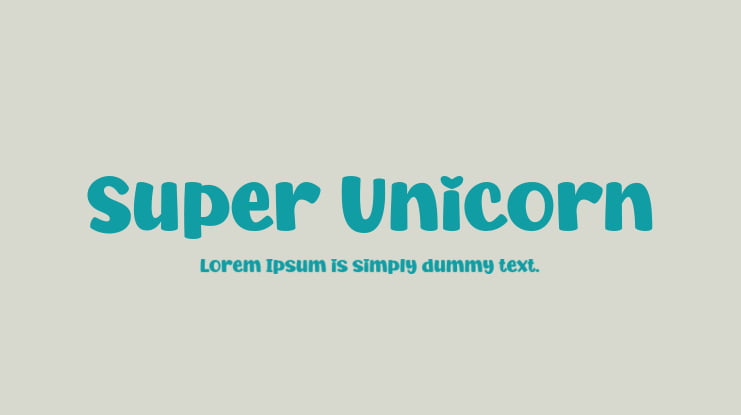 Super Unicorn Font