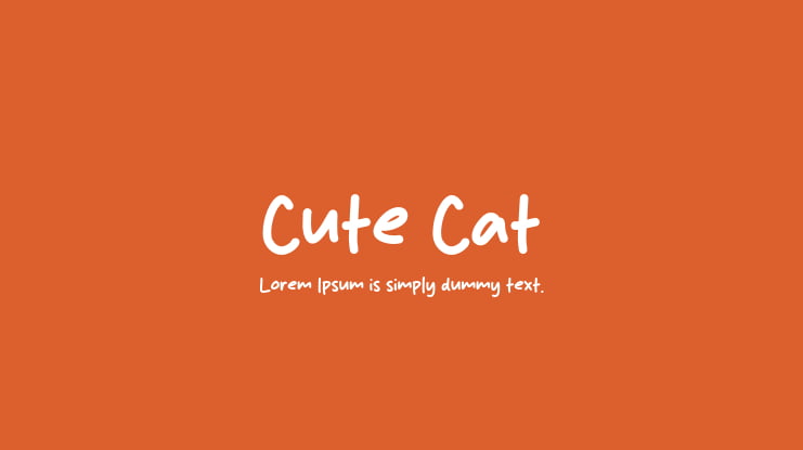 Cute Cat Font