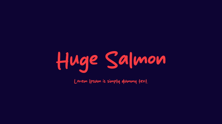 Huge Salmon Font