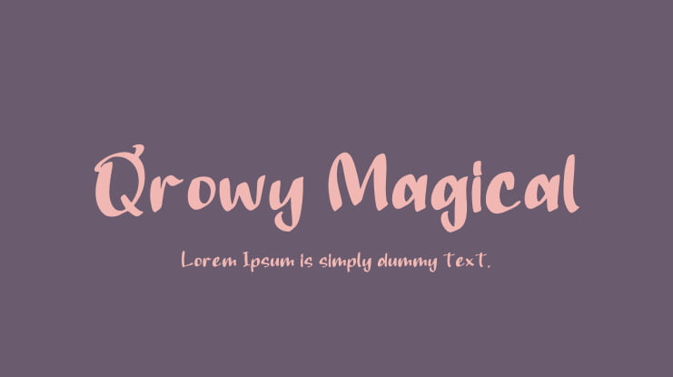 Qrowy Magical Font