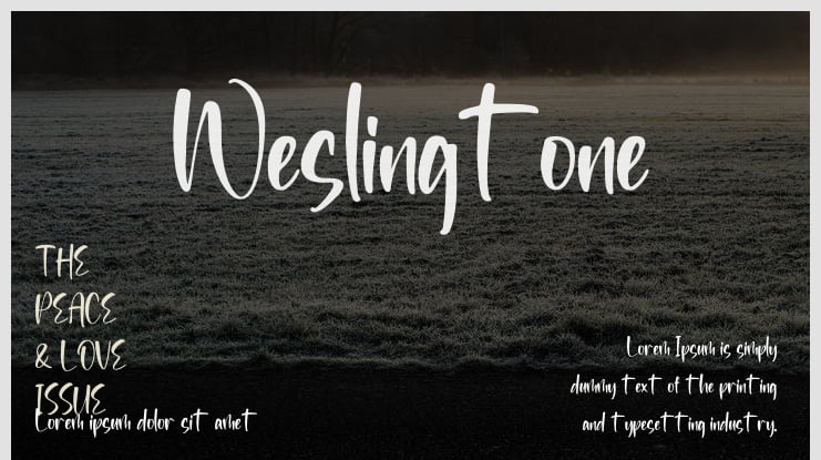 Weslingtone Font