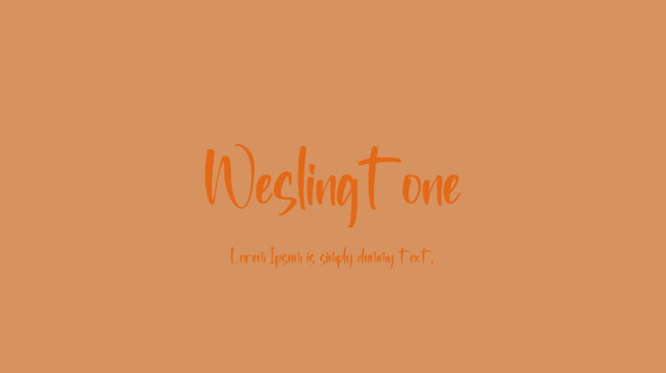 Weslingtone Font