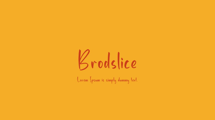 Brodslice Font