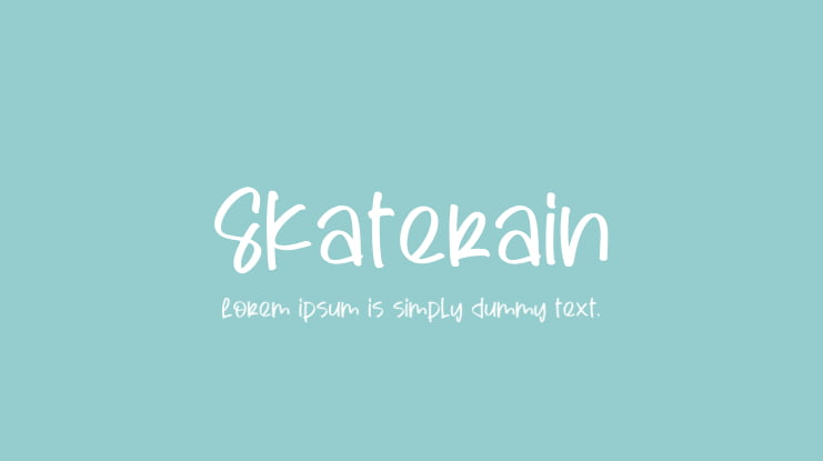 Skaterain Font