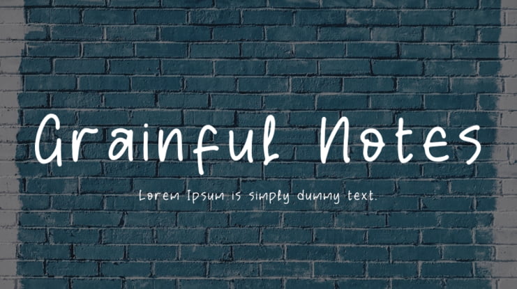 Grainful Notes Font