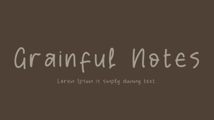 Grainful Notes Font