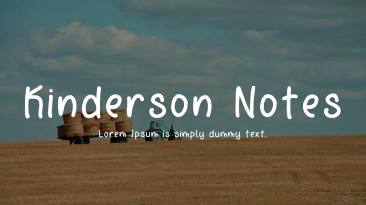 Kinderson Notes Font