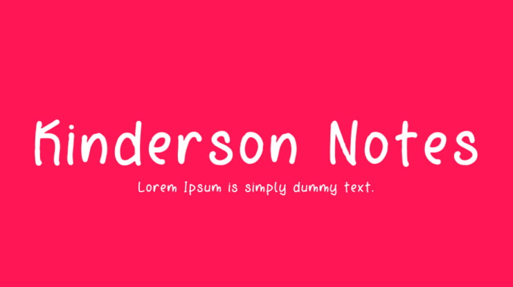 Kinderson Notes Font