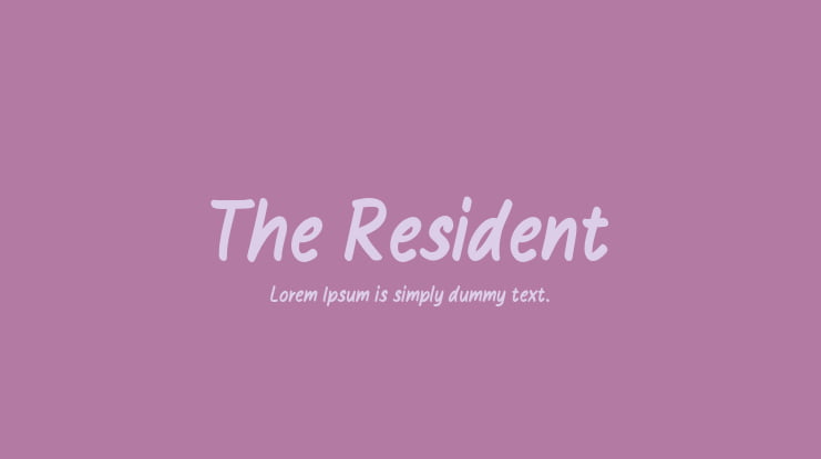 The Resident Font