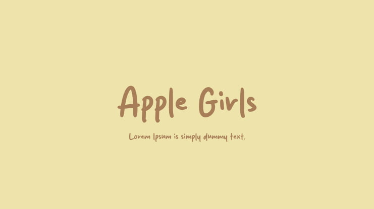 Apple Girls Font