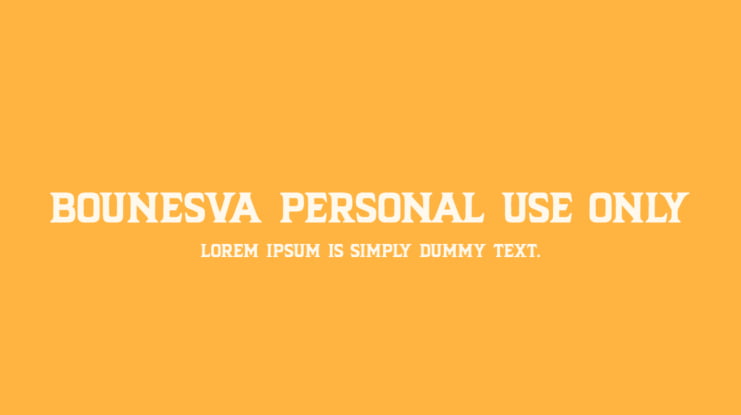 Bounesva Personal Use Only Font