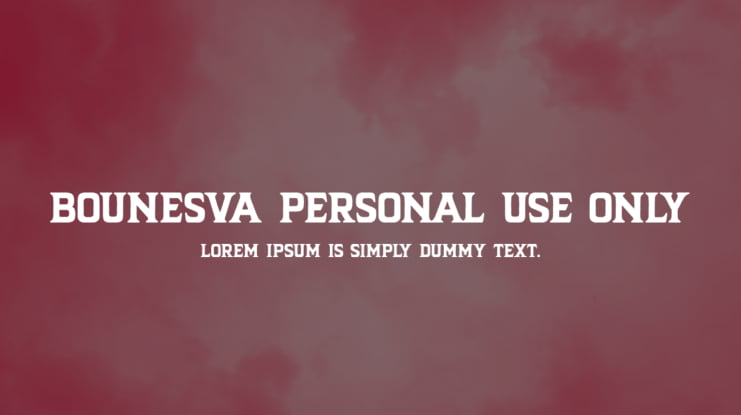 Bounesva Personal Use Only Font