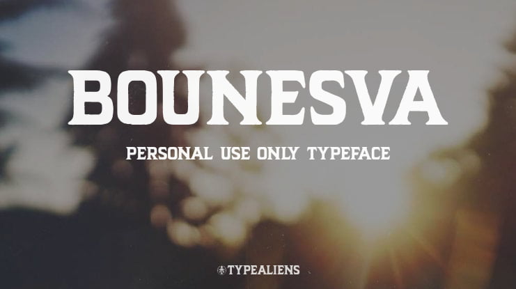 Bounesva Personal Use Only Font