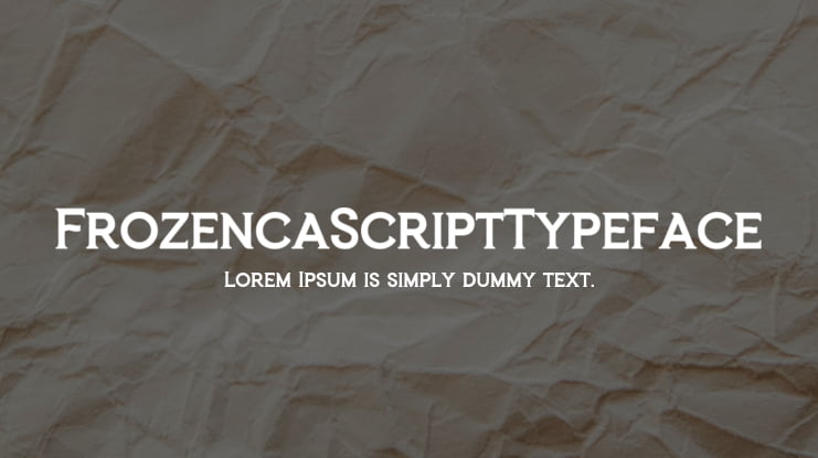 FrozencaScriptTypeface Font