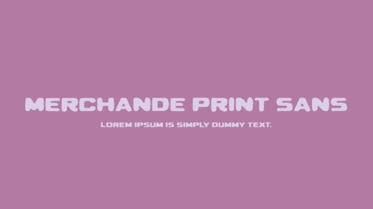 Merchande Print Sans Font Family