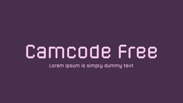 Camcode Free Font