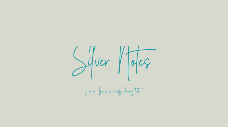 Silver Notes Font