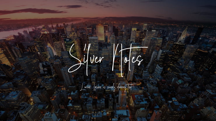 Silver Notes Font