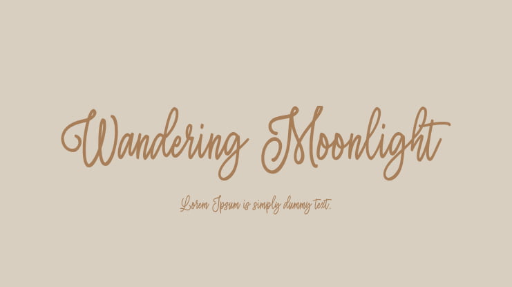 Wandering Moonlight Font