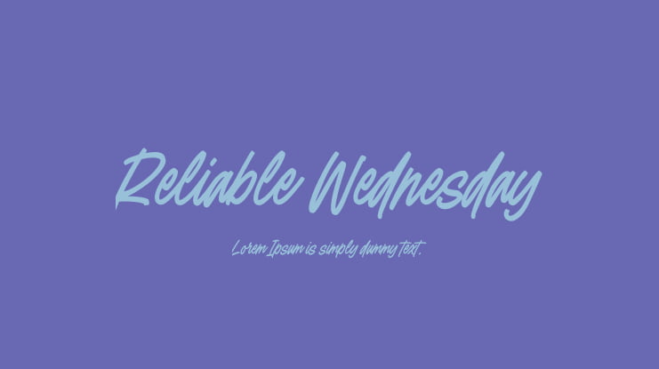 Reliable Wednesday Font