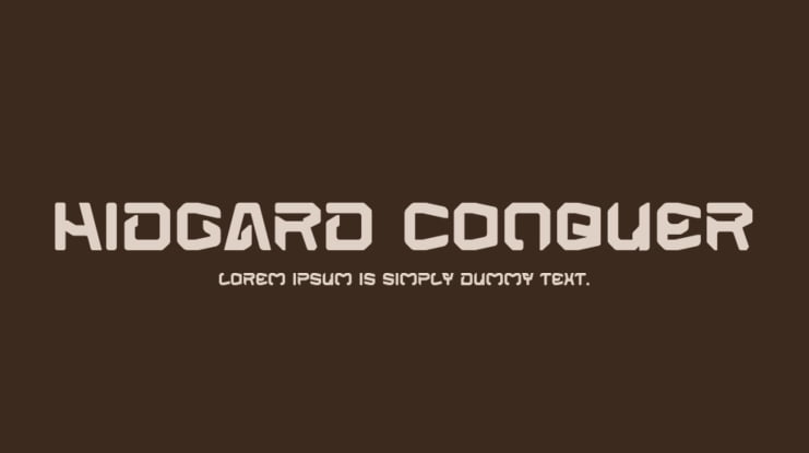 Hidgard Conquer Font