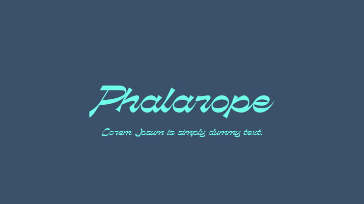 Phalarope Font