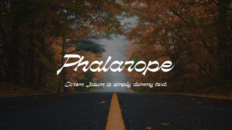 Phalarope Font