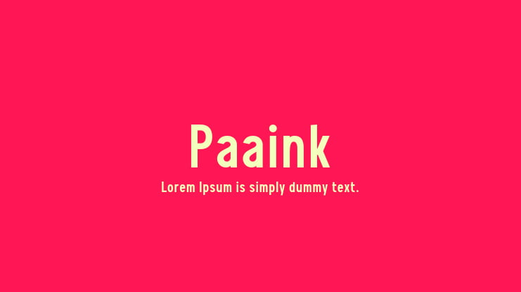 Paaink Font