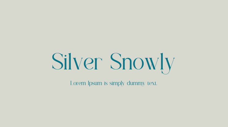 Silver Snowly Font