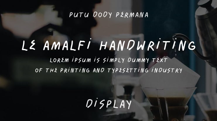 LE AMALFI Handwriting Font