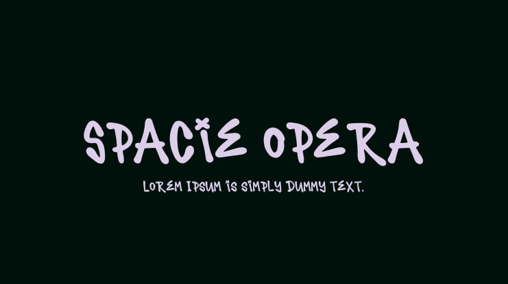 Spacie Opera Font