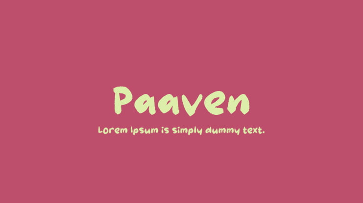 Paaven Font