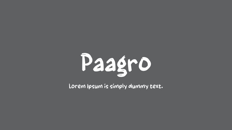 Paagro Font