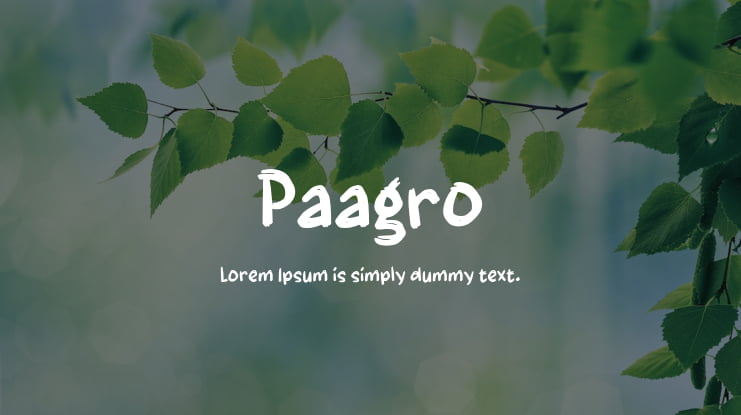 Paagro Font