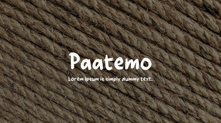 Paatemo Font