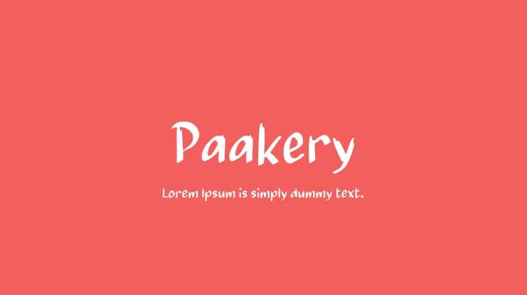 Paakery Font