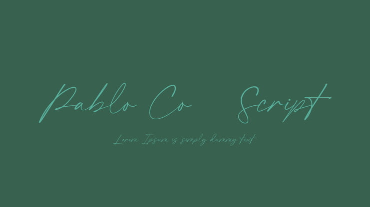 Pablo Co - Script Font Family