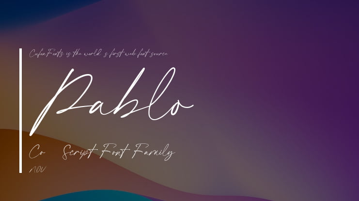 Pablo Co - Script Font Family