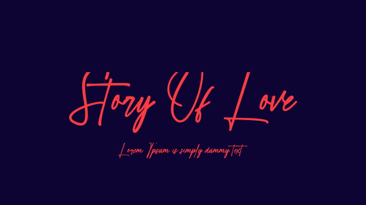 Story Of Love Font