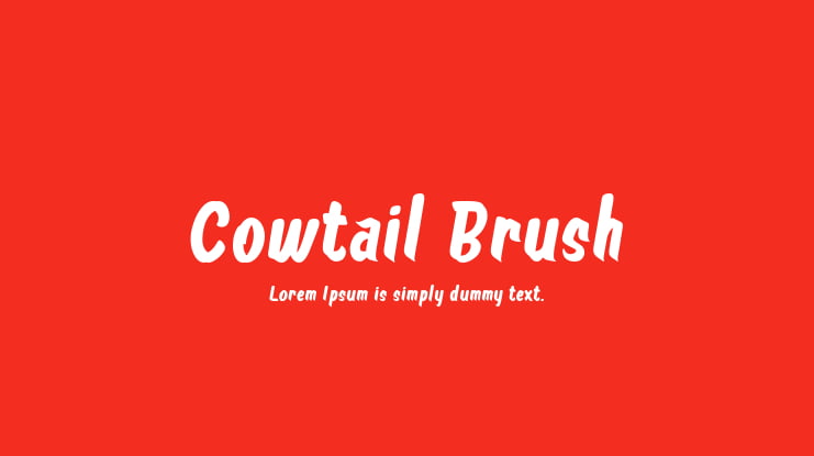 Cowtail Brush Font