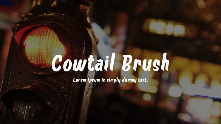 Cowtail Brush Font